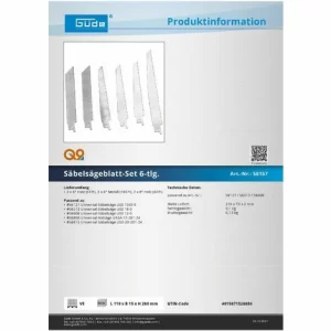 Güde Sägeblatt-Set 6-tlg. Für Güde Säbelsägen USS 1050 R / WS 18-0 / USS 12-0 12