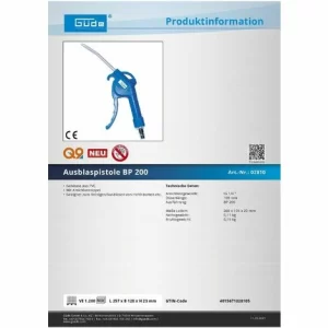 Güde Druckluft Ausblaspistole BP 200 Druckluftpistole 6