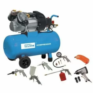 Güde Kompressor Kolbenkompressor 50l 10 Bar Druckluftkompressor Set 400/10/50 DG 9