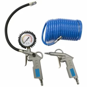 Güde Druckluft Kompressor Set 11tlg Reifenfüller Ausblaspistole Druckluftschlach 12