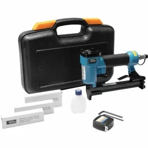 Güde KN 14 Druckluft Klammergerät IG 1/4″ ( 40088 ) + 1800x Klammern + Öl + Schutzbrille + Koffer 9