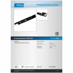 Güde Rasenmäher Ersatzmesser 330 Mm Rasenmähermesser Rasenmäher Ersatzteil 9