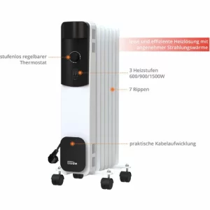Güde Ölradiator OR 1500-7 Radiator 1500W 3 Heizstufen 85190 9